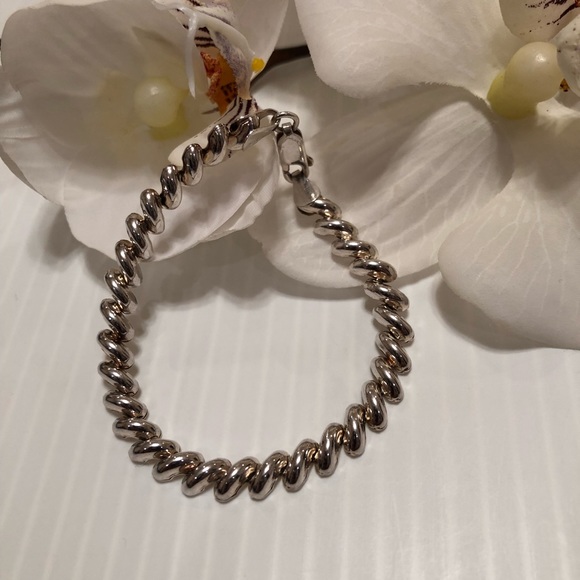 925 Sterling Silver San Marco Bracelet 6.75” - Picture 2 of 8